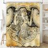Vintage-inspired shower curtain with intricate design featuring mythical creatures perfect for your bathroom decor