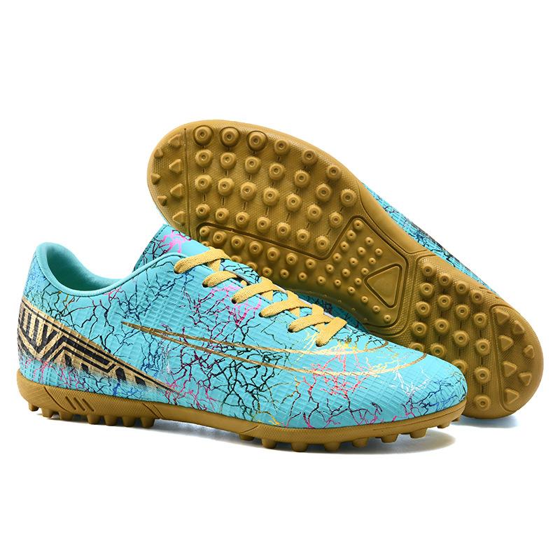 Low-Top Football Shoes Tf Broken Nails Artificial Turf Ag Nails Leather Feet Men And Women Children Teenagers Students Shoes Comfortable And Breathabl