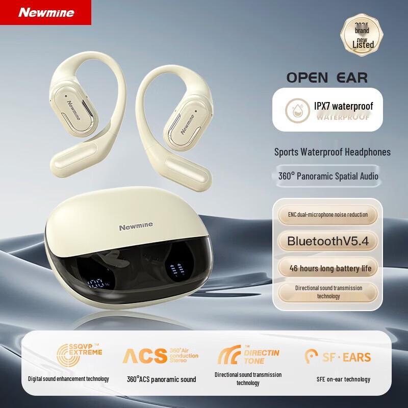 Newmine LY57 Wireless Bone Conduction Ear-Clip Bluetooth Headset