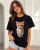 Unisex Casual Tshirt Featuring A Playful 3d Cat Design Harajukustyle Summer Tshirt For Unisex Fashionable Casual Wear
