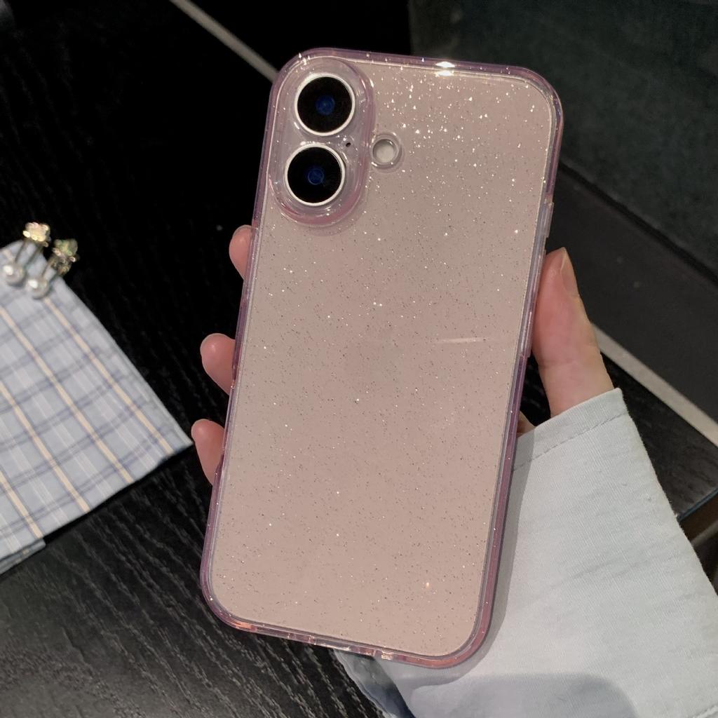 Applicable To Apple 16 Flash Powder Mobile Phone Case Simple Goddess IPhone 15 Full-inclusive Starry Sky Flash 14 ProMax Protection Case