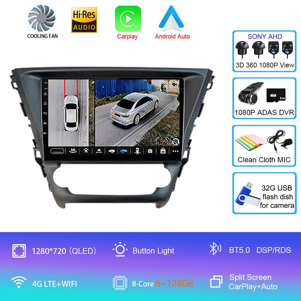 For Toyota Avensis 2018 2019 2020 Car Radio Multimedia System Navigation GPS Stereo CD Player Android 14 Auto BT No 2 Din DVD