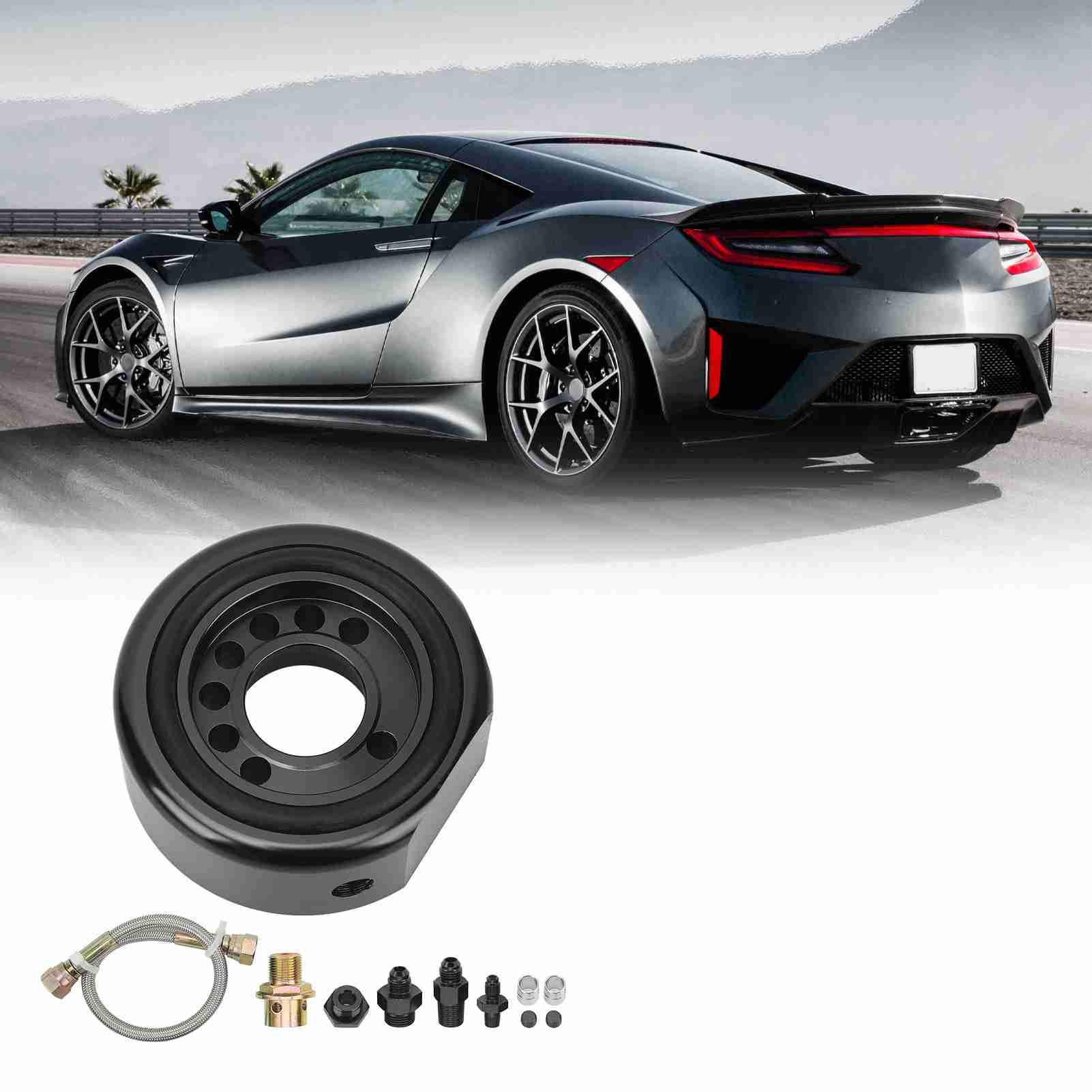 

11Pcs VTEC Head Conversion Kit Oil Filter Plate Adapter Aluminum Replacement for LS B18 B20