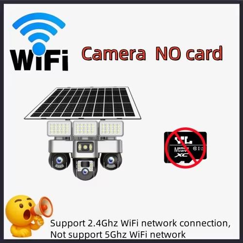 LS VISION V380 Pro 15MP 8K Three Lens WIFI Solar Camera Outdoor Waterproof PIR Humanoid Detection Security Video Monitor Night Vision
