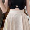 Spring And Summer National Wind New Plus Size Skirt Chinese Pleated Skirt With Elastic Waist High Waist Jacquard Fashion Slim Skirt