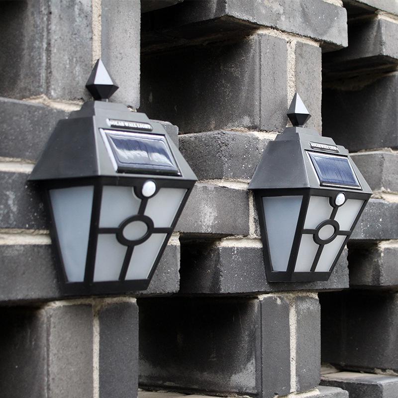 New Solar Powered Hexagonal Outdoor LED Wall Lamp Fence Light