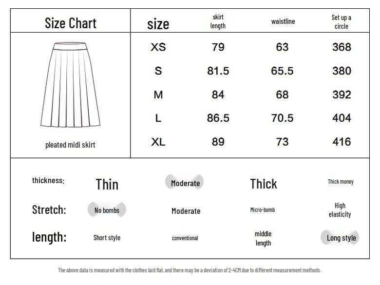 Women's Textured Pleated High-Waist A-Line Midi Skirt