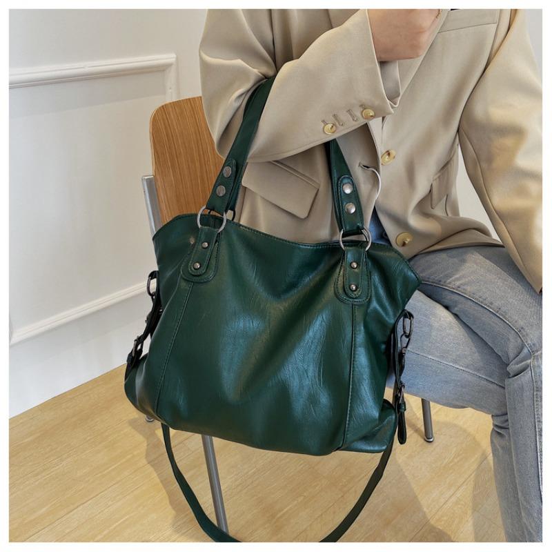 Velkokapacitní černé kabelky přes rameno pro ženy, velká nákupní taška, jednobarevná měkká kožená crossbody kabelka, dámská cestovní taška