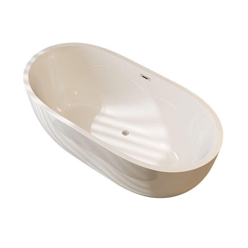 TLXT Seamless Ceramic Bathtub with Waterfall Faucet