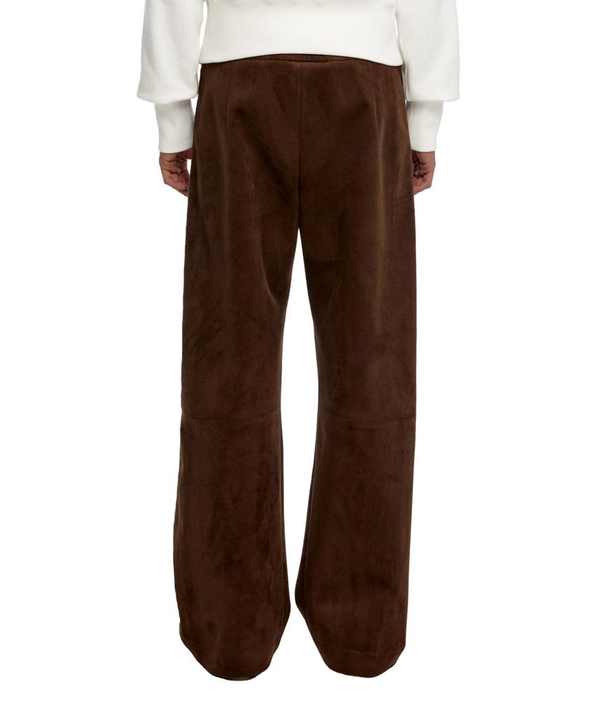 ERA Unisex Suede Effect Track Pants - Brown