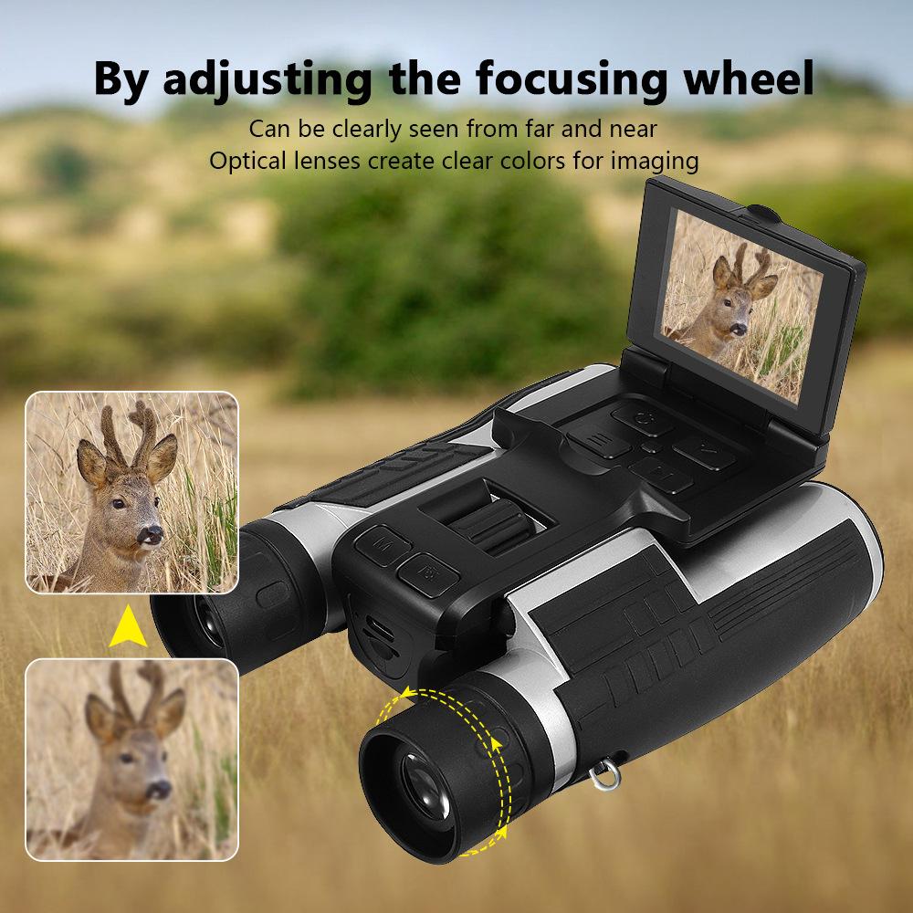 Digital Binoculars Outdoor Camping Telescope 12x32 Video Photo Recorder with 2.4 Inch LCD Display