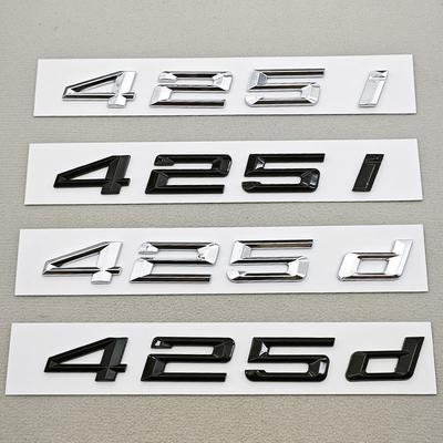 3D ABS Car Letters Logo 425i 425d Badge Emblem Sticker Rear Trunk Decals For 4 Series 425i 425d Tail Marking Accessories