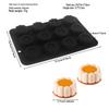 6-Cavity Flower & Heart Silicone Mousse Mold for Chocolate and Cakes
