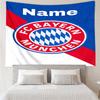 Custom Name Bayern Munich Print Tapestry, Backdrop, Easy Setup, Ideal for Bedroom, Office & Living Room, with Aesthetic Wall Hanging Decor.