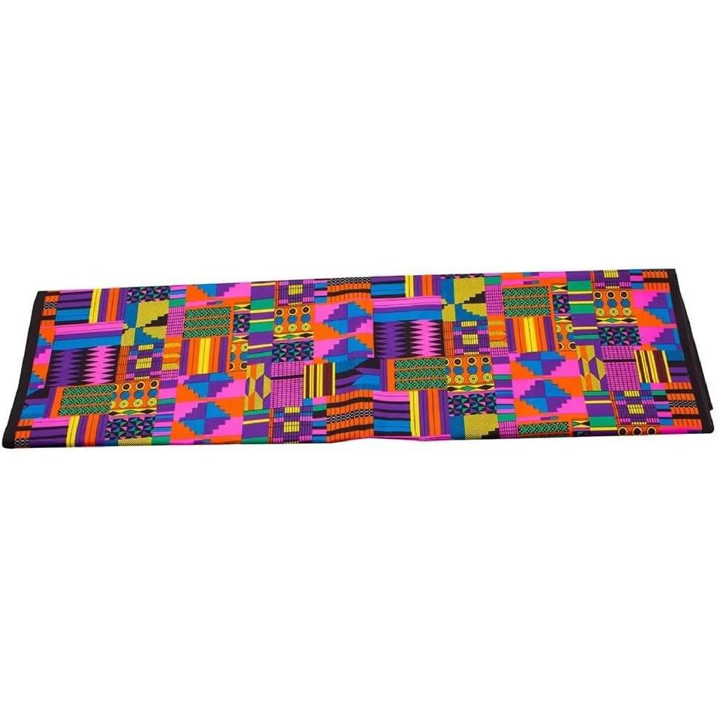 6 Yards Kente African Fabrics Bright Color Polyester African Cloth by Yard Ankara Fabric Sewing for Crafts