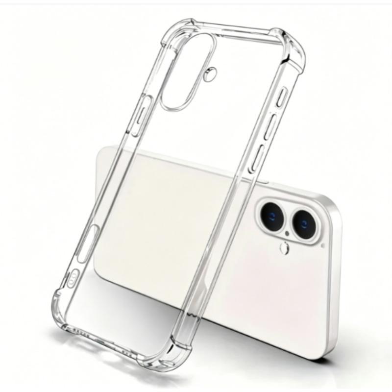 New Luxury Transparent Silicone Shockproof Case For iPhone 16 15 14 13 12 11 Pro Max Plus XR XS Max Soft Bumper Clear Back Cover