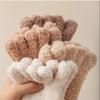 Herbst Winter Frauen Verdicken Korallen Fleece Fünf Finger Socken Weiche Mittelrohr Socken Hause Boden Schlafsocken Split Toe Socken