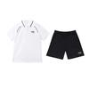 Li Ning Logo Print Simple Fashion Quick-Dry Comfortable Versatile Short Sleeve Polo Shirt Casual Sports Set Unisex Polo Shirt YPLV051-1+YKSV147-2