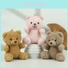 Cute Short Plush Teddy Bear Keychain Soft Stuffed Animal Bag Charm Ideal Gift For Children