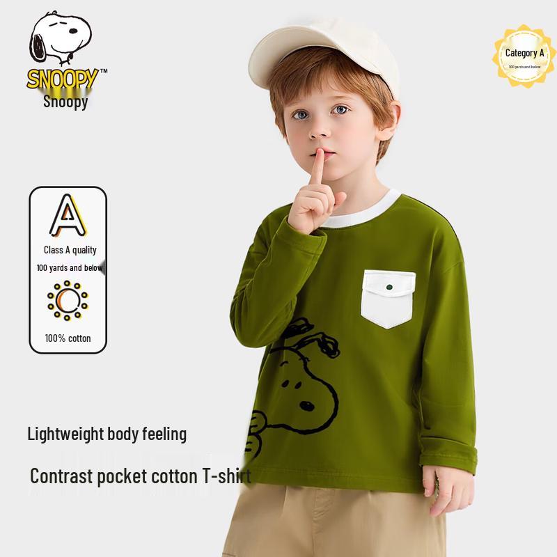 Snoopy Kids  Pure Cotton Long Sleeve T-Shirt 120