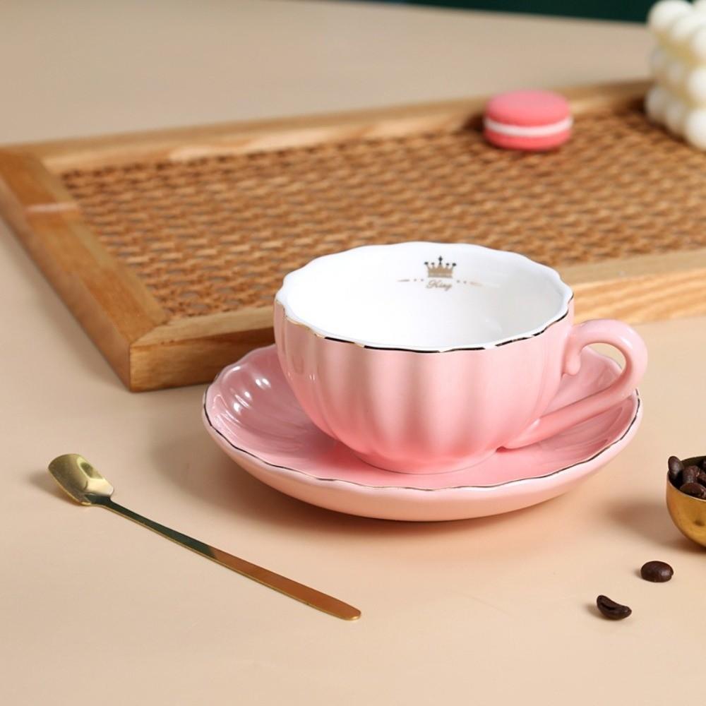Light Luxury Pumpkin Coffee Cup Ceramic Afternoon Tea Set  For Home Office