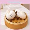 Steamed Dumpling Plush Buns Keychain Backpack Pp Cotton Stuffed Animal Gift Toy