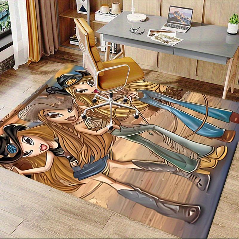1pc Cowgirl,Western,Bratz Office Carpet Soft Polyester Entrance Carpet Washable Non slip Machine Was