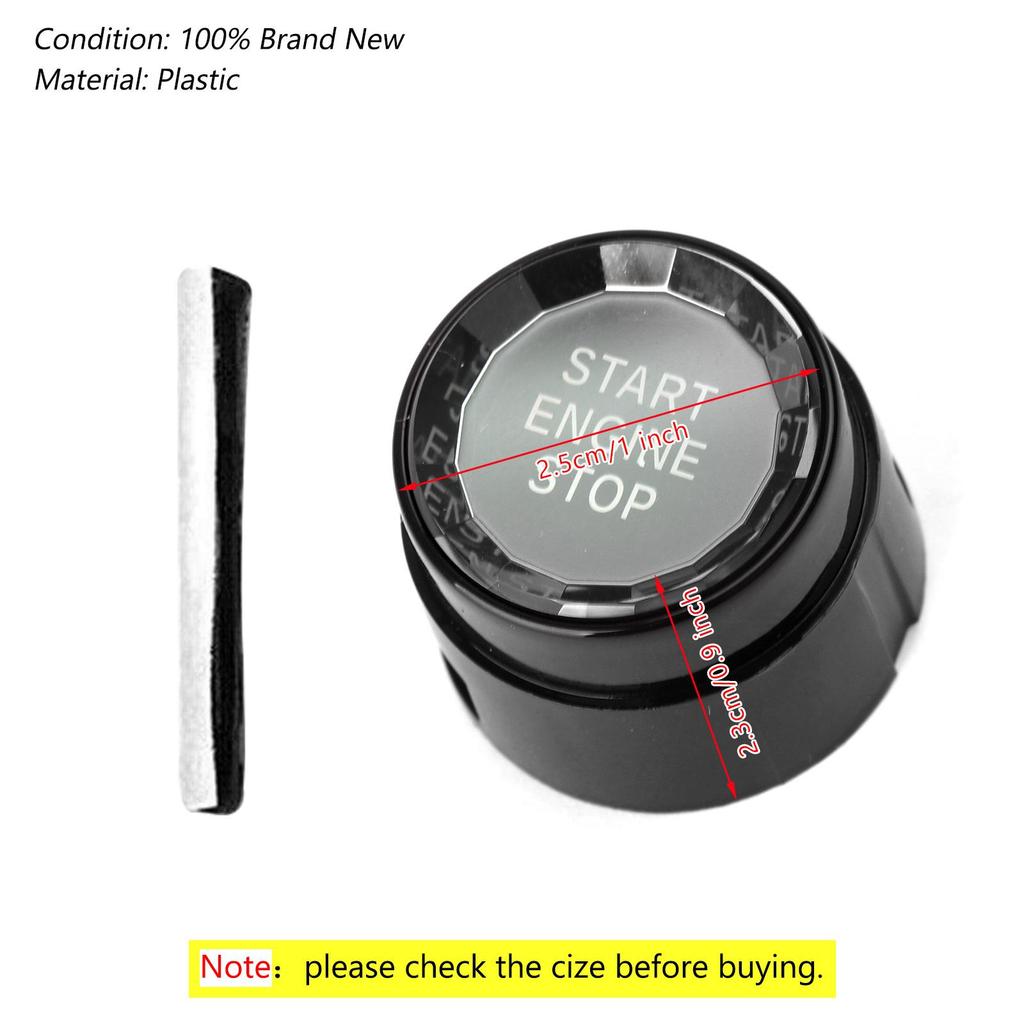 Black Start Stop Engine Push Button Switch Cover Crystal For BMW F Chassis F30