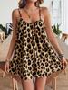 Europäisches und Amerikanisches Sommer-Leopardenmuster-Trägerkleid - Damen Freizeit Lockerer Schnitt