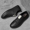 Classic Brand Men's Leather Casual Shoes Simple White Commuting Work Shoes Office Men's Business Shoes Soft Sole Comfortable