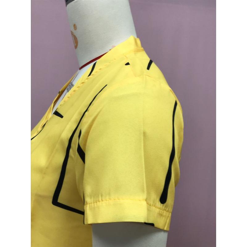 Abiti Estivi da Donna Taglie Forti Stampati Linea Ampia Scollo a V Maniche Corte