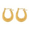 Qiong Yao Gold-Plated Stainless Steel U-Shaped Horseshoe Earrings