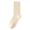 Women's Autumn and Winter Fleece and Wool Socks That Are Not Bulky, Mid-calf Socks for Warmth, Long Calf Pile Socks