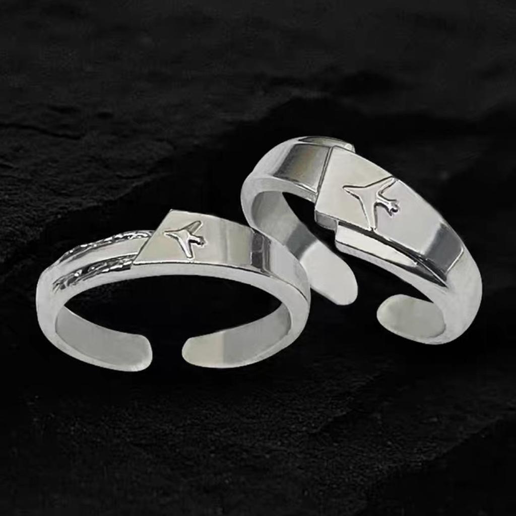 Stylish Unusual Rings Fashion Rings Couple Opening Rings Alloy Texture Suitable for Casual and Formal Occasions