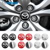 4X Car Wheel Center Hub Cap Badge Emblem Decal Wheel Sticker For Mazda 2 3 5 6 M5 Ms CX-4 CX-5 CX6 M3 M6 MX3 MX5 Car Accessories