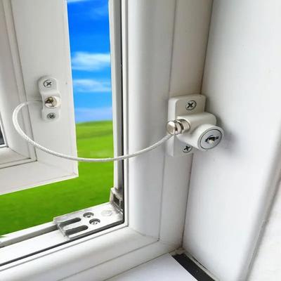 Baby Safety Lock Window Door Cable Ventilator Kids Lock Child Security Locking Keyed Opening Restrictor For Baby Protection