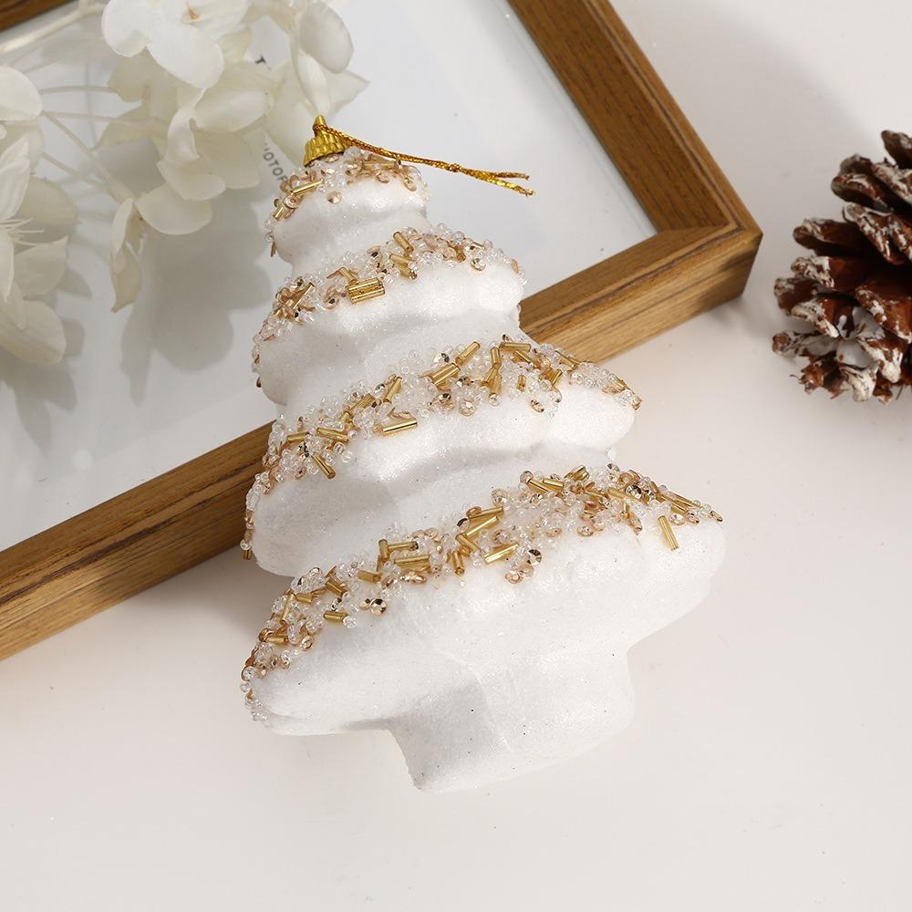 

Изысканный подвесной кулон на елку, пенопластовый реквизит для рождественской сцены, подвесное украшение, празднование белый