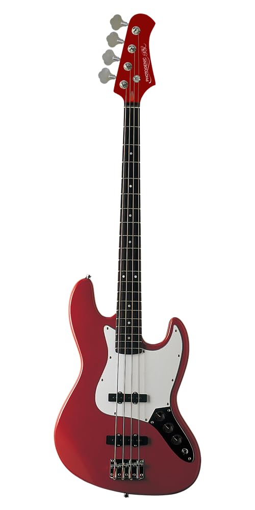 PhotoGenic Jazz Bass Electric Bass Metallic Red JB-240/MRD
