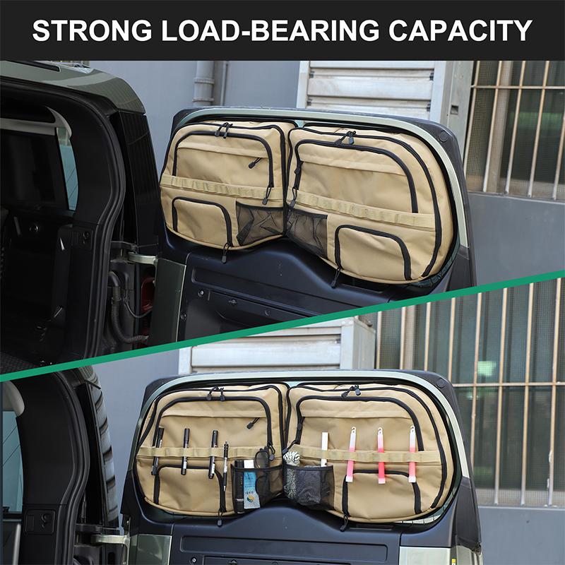 For Land Rover Defender 90 110 130 2020-2024 Car Tailgate Window Storage Bag Multi functional Tool Storage Bag Car Accessories HY9