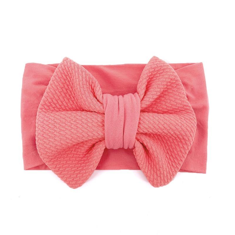 New Cute Baby Bow Nylon Headband Children's Solid Color Headband Babyturban Fashion