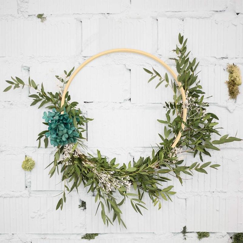5 Stück Holzreifen DIY Traumfänger Bambusringe Handgefertigtes Bastelmaterial Hochzeit Geburtstagsfeier Dekoration Haus Garten Wandbehang Dekor
