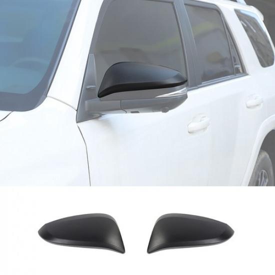 2x Door Side Top Mirror Cap Decor Cover Trim Matte Black For 4Runner 2017+ RAV4