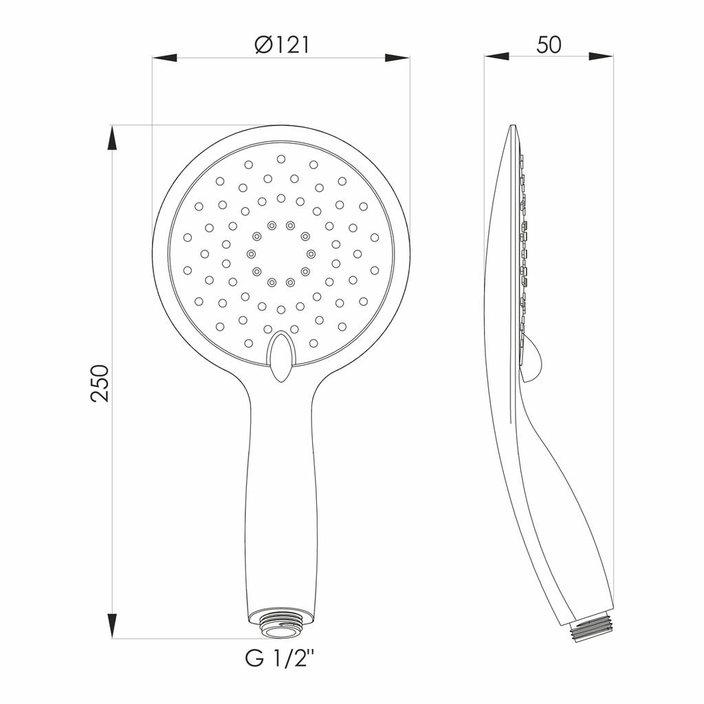 Multifunctional Shower Head Handle, Gold Color