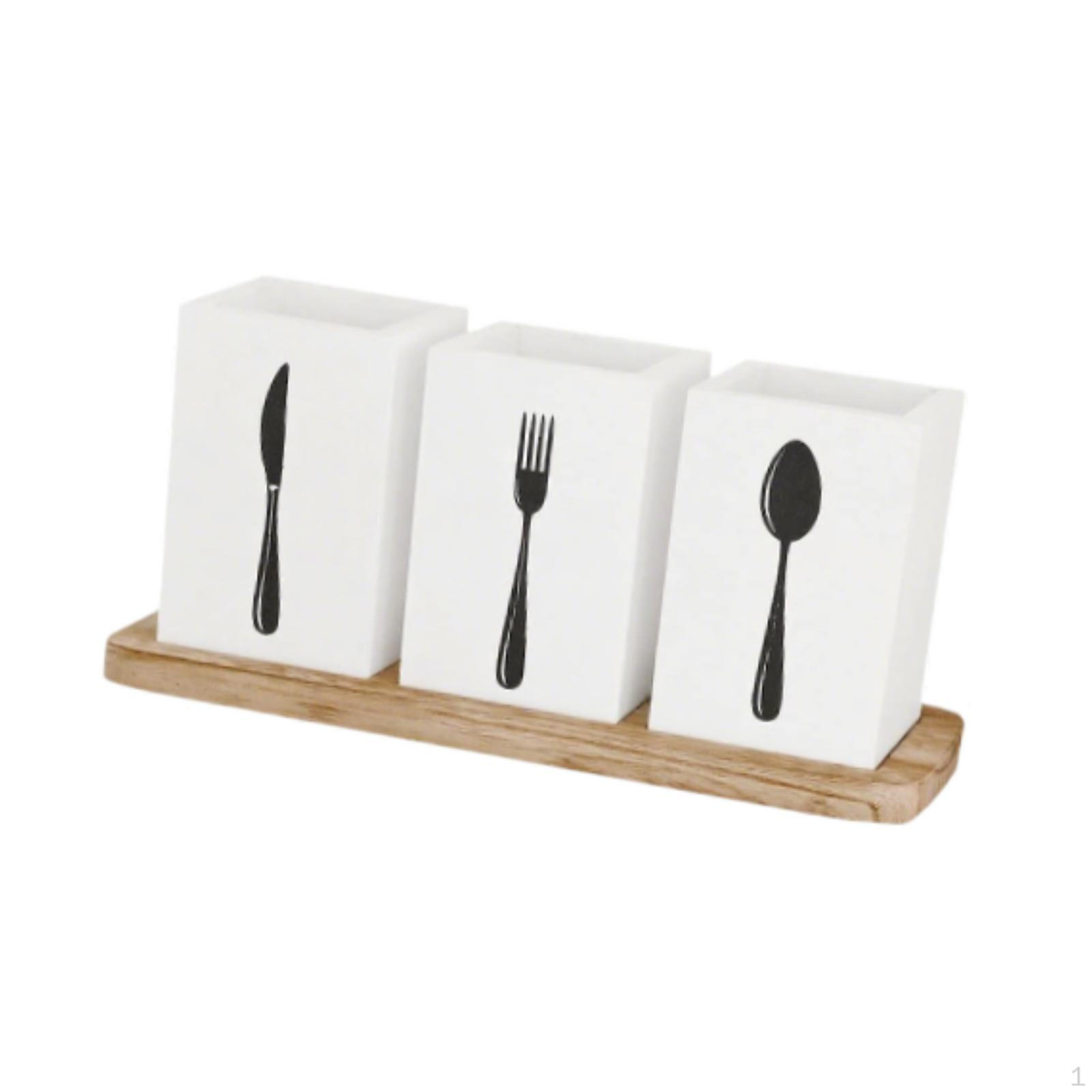 

Подставка для кухонных принадлежностей Столовые приборы Фермерский дом с отделениями Элегантная ложка вилка ножи