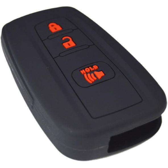 Silicone Sport Racing Stripes /// Trimed Key Fob Cover for Toyota TRD 4Runner Corolla GR RAV4 Highlander Racing Sport Performance 3 Buttons Remote