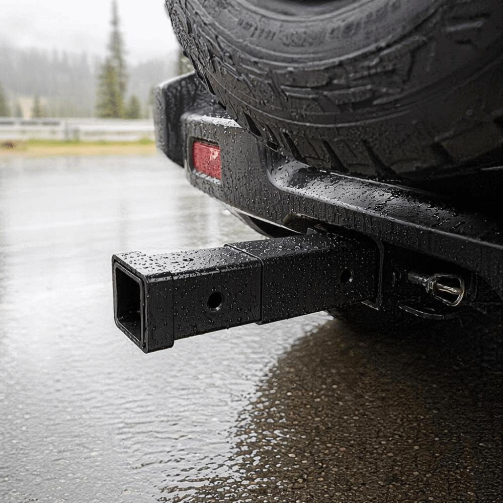 Black Receiver Extender 12in Towing Clearance Extender Hitch Mount Extension Sleeve Trailer Towing