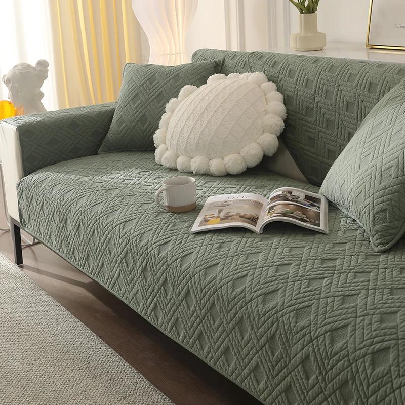New Nordic Minimalist Sofa Mat Hot Selling Four Season Pure Cotton Anti Slip Cushion Winter Sofa Cover Cover Cover