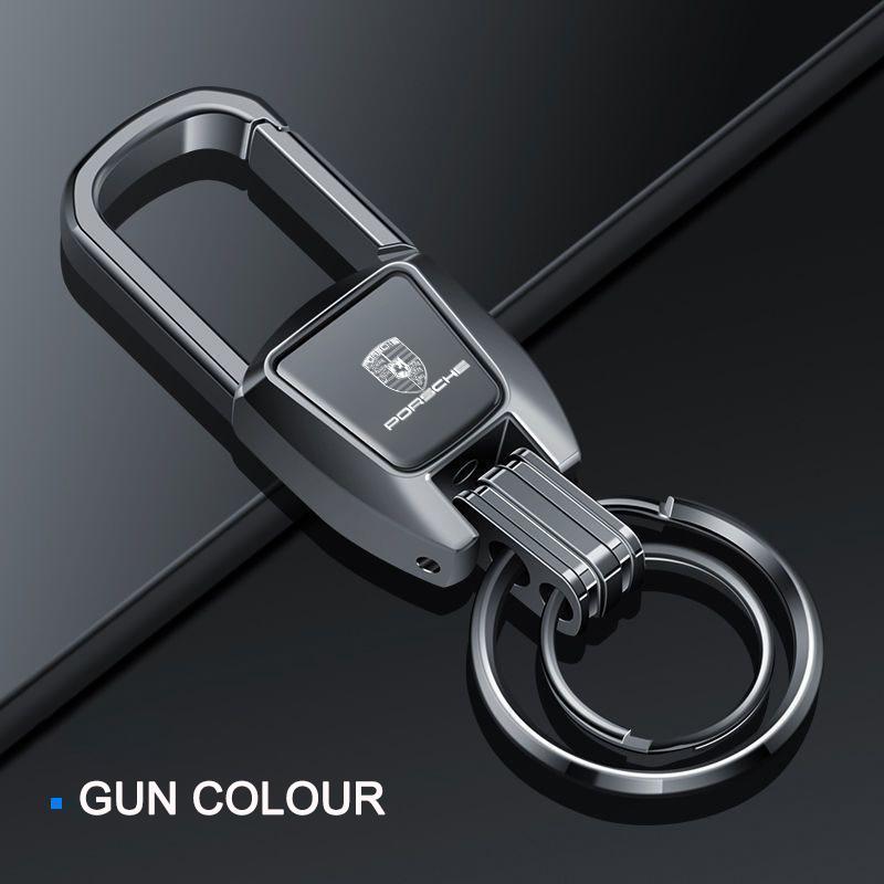 

Metal Car Emblems Keychain Key Ring Anti-Loss Keyring Pendant For Porsche Cayenne Panamera Macan 911 718 Taycan Cayman Accessory