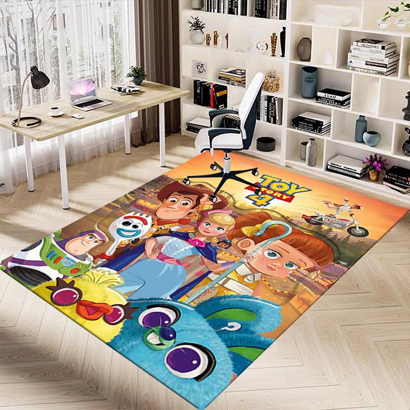 1pc Toy Story Adventure Carpet for Playroom Bedroom Living Room Sofa Home Decor,kids Game Area Rug Non-slip Floor Mat Y72942