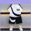 Cool And Comfortable Boys Summer Sports Set Stylish Short Sleeve Outfit For Kids